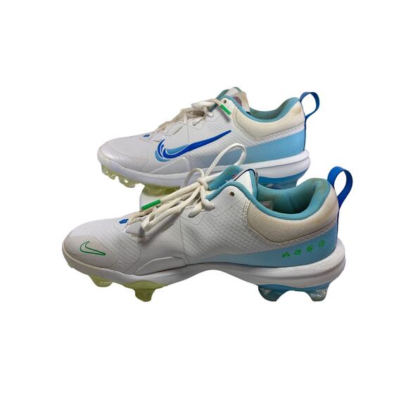 Nike Force Trout 9 Pro Mcs White-Photo Blue-Aquarius Blue Sz  9 - Picture 2 of 7